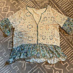 Flowy, Floral Shirt.